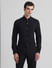 Black Knitted Full Sleeves Shirt_411168+2